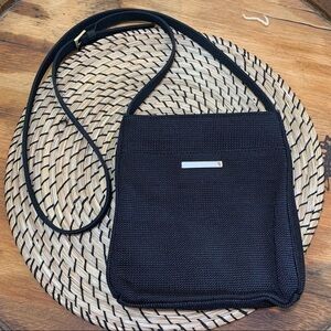 Lord & Taylor || Exclusively For You Black Woven Crossbody Pag Purse